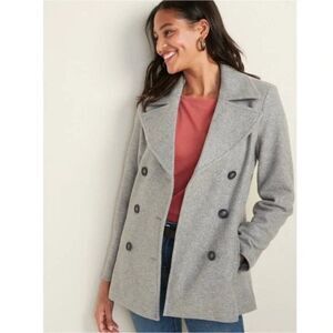 Old Navy Pea Coat Size XXL Brushed Heather Grey
